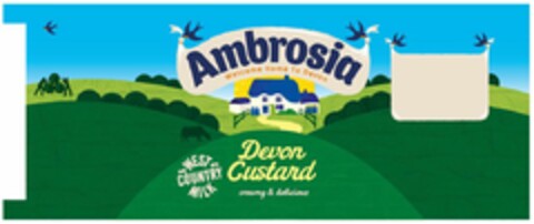 Ambrosia Welcome Home To Devon MADE WITH WEST COUNTRY MILK Devon Custard creamy & delicious Logo (EUIPO, 22.12.2020)