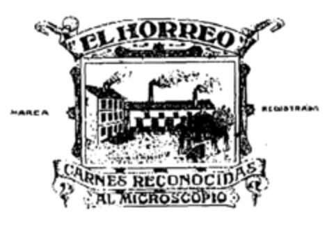 ELHORREO MARCA REGISTRADA CARNES RECONOCIDAS AL MICROSCOPIO Logo (EUIPO, 29.06.2000)