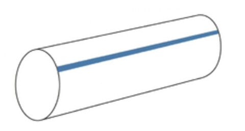 "Rohr mit blauem Streifen" (3D) Logo (EUIPO, 24.02.2005)