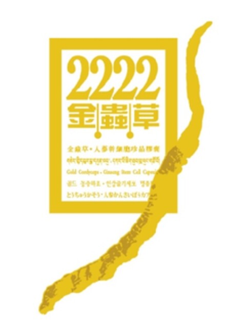 2222 Gold Cordyceps Ginseng Stem Gel Capsules Logo (EUIPO, 07.01.2013)