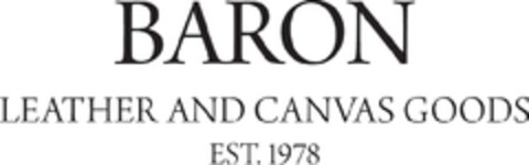 BARON LEATHER AND CANVAS GOODS EST.1978 Logo (EUIPO, 07.10.2013)