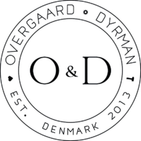 Overgaard Dyrman Est. Denmark 2013 O & D Logo (EUIPO, 11/25/2017)