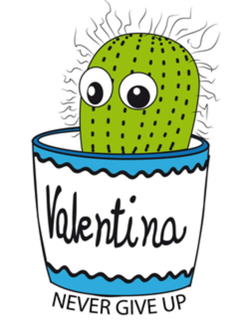 Valentina  NEVER GIVE UP Logo (EUIPO, 22.01.2019)