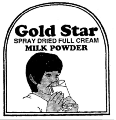 GOLD STAR SPRAY DRIED FULL CREAM MILK POWDER Logo (EUIPO, 04/01/1996)