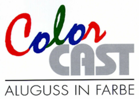 Color CAST ALUGUSS IN FARBE Logo (EUIPO, 01.04.1996)