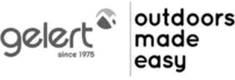 GELERT SINCE 1975 OUTDOORS MADE EASY Logo (EUIPO, 05/30/2012)