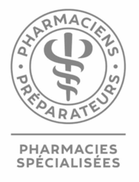 PHARMACIENS PRÉPARATEURS PHARMACIES SPÉCIALISÉES Logo (EUIPO, 12/20/2017)