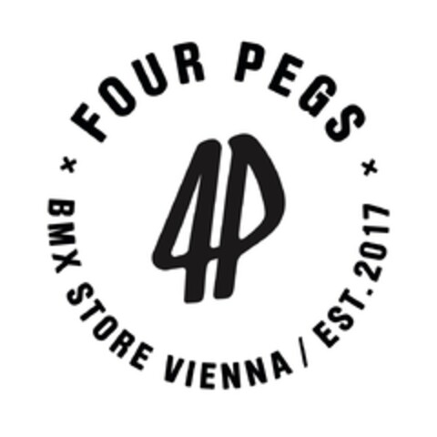 x FOUR PEGS x BMX STORE VIENNA / EST. 2017 Logo (EUIPO, 06.09.2021)