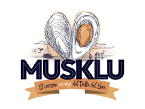 MUSKLU El corazón naranja del Delta del Ebro Logo (EUIPO, 05/10/2023)