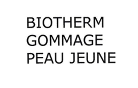 BIOTHERM GOMMAGE PEAU JEUNE Logo (EUIPO, 04.12.2006)