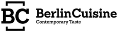 BC BerlinCuisine Contemporary Taste Logo (EUIPO, 27.09.2018)