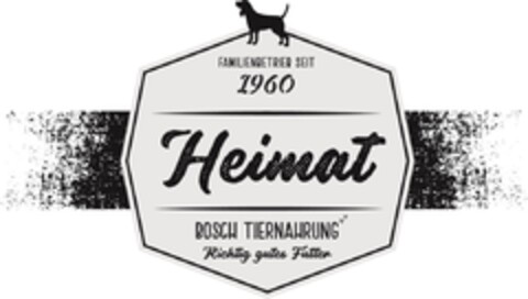 FAMILIENBETRIEB SEIT 1960 Heimat BOSCH TIERNAHRUNG Richtig gutes Futter Logo (EUIPO, 24.05.2019)