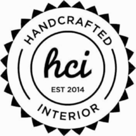 HANDCRAFTED INTERIOR hci est 2014 Logo (EUIPO, 07/09/2021)