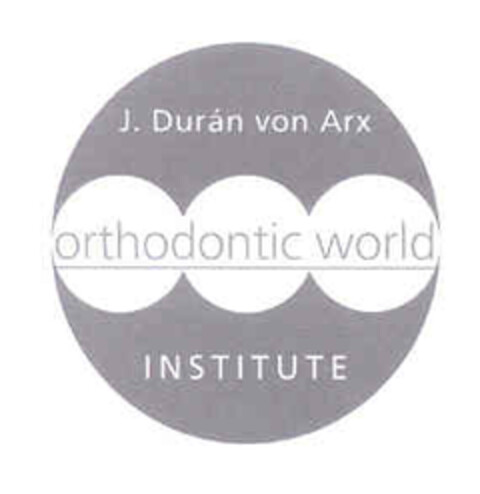 J. Durán von Arx orthodontic world INSTITUTE Logo (EUIPO, 11/06/2003)