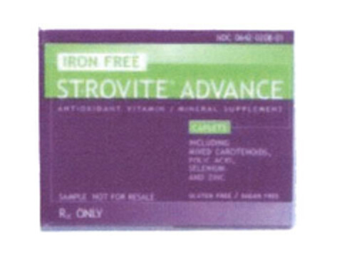 IRON FREE STROVITE ADVANCE Logo (EUIPO, 08.04.2005)