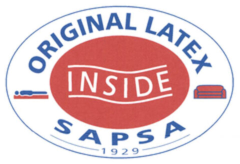 ORIGINAL LATEX INSIDE SAPSA 1929 Logo (EUIPO, 06/16/2005)