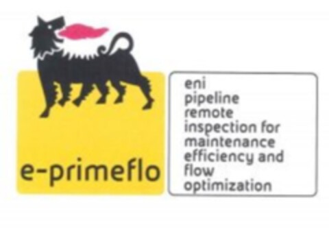 E-PRIMEFLO Eni pipeline remote inspection for maintenance efficiency and flow optimization Logo (EUIPO, 05/23/2013)