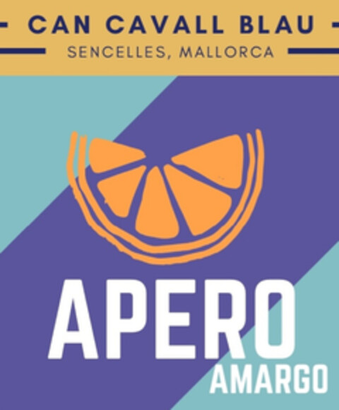 CAN CAVALL BLAU SENCELLES, MALLORCA APERO AMARGO Logo (EUIPO, 16.12.2021)