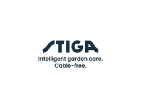 STIGA Intelligent garden care. Cable-free. Logo (EUIPO, 01.02.2023)