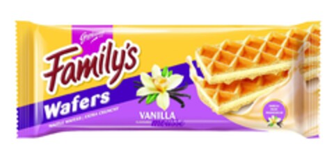 Goplana Family's Wafers WAFFLE WAFERS | EXTRA CRUNCHY VANILLA FLAVOURED mousse VANILLA FROM MADAGASCAR Logo (EUIPO, 19.10.2023)