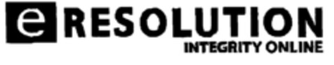 e RESOLUTION INTEGRITY ONLINE Logo (EUIPO, 29.05.2000)
