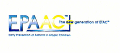 EPAAC TM The new generation of ETAC TM Early Prevention of Asthma in Atopic Children Logo (EUIPO, 23.08.2001)