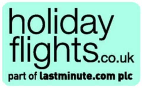 holidayflights.co.uk part of lastminute.com plc Logo (EUIPO, 29.03.2004)