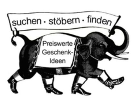 suchen · stöbern · finden Preiswerte Geschenk-Ideen Logo (EUIPO, 21.08.2007)