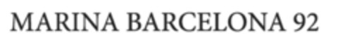 MARINA BARCELONA 92 Logo (EUIPO, 06/24/2008)