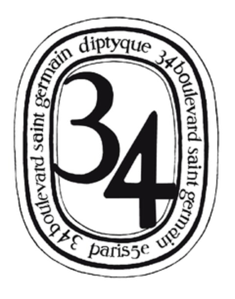 DIPTYQUE 34 BOULEVARD ST GERMAIN PARIS 5E Logo (EUIPO, 13.12.2010)