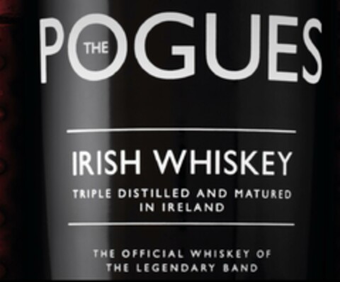 POGUES THE IRISH WHISKEY TRIPLE DISTILLED AND MATURED IN IRELAND THE OFFICIAL WHISKEY OF THE LEGENDARY BAND Logo (EUIPO, 06.12.2019)