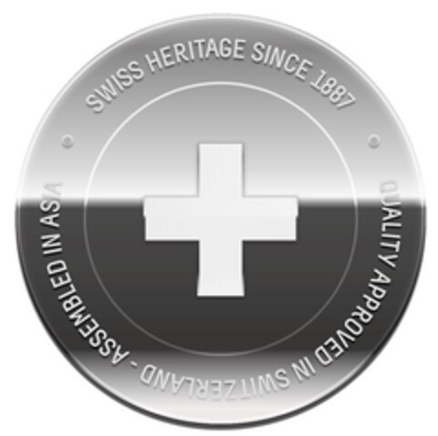 SWISS HERITAGE SINCE 1887 Quality APPROVED IN SWITZERLAND - ASSEMBLED IN ASIA Logo (EUIPO, 14.02.2020)