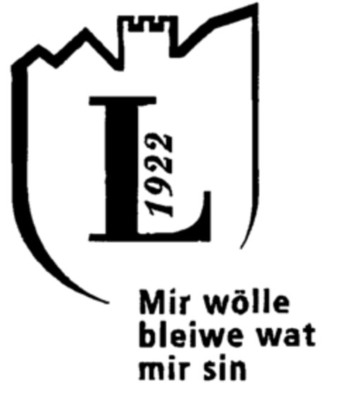 L1922 Mir wölle bleiwe wat mir sin Logo (EUIPO, 01/31/2000)