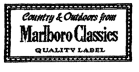 Country & Outdoors from Marlboro Classics QUALITY LABEL Logo (EUIPO, 20.08.2001)