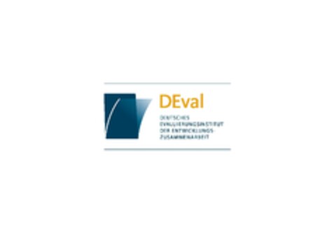 DEval DEUTSCHES EVALUIERUNGSINSTITUT DER ENTWICKLUNGSZUSAMMENARBEIT Logo (EUIPO, 05.09.2012)