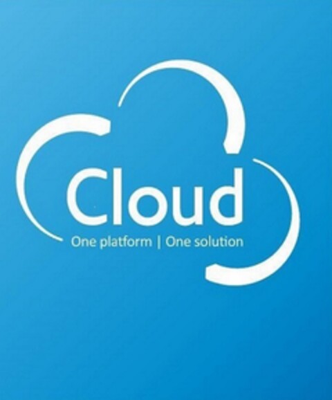 cloud one platform one solution Logo (EUIPO, 02/06/2014)