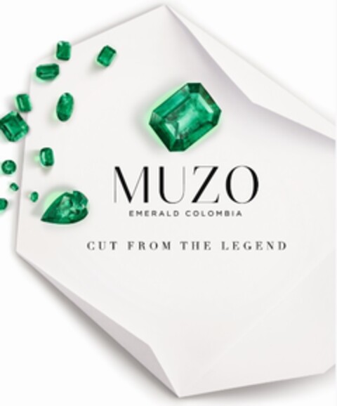 MUZO EMERALD COLOMBIA CUT FROM THE LEGEND Logo (EUIPO, 11.04.2017)