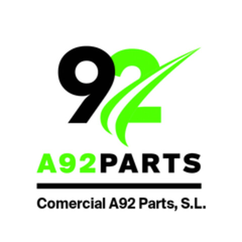 92 A92PARTS COMERCIAL A92 PARTS, S.L. Logo (EUIPO, 10/15/2020)