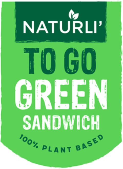 NATURLI’ TO GO GREEN SANDWICH 100% PLANT BASED Logo (EUIPO, 23.11.2020)