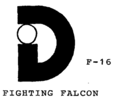 D F-16 FIGHTING FALCON Logo (EUIPO, 08/29/1996)