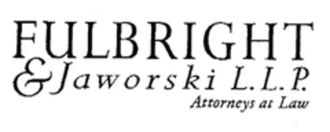 FULBRIGHT & Jaworski L.L.P. Attorneys at Law Logo (EUIPO, 10.01.2003)