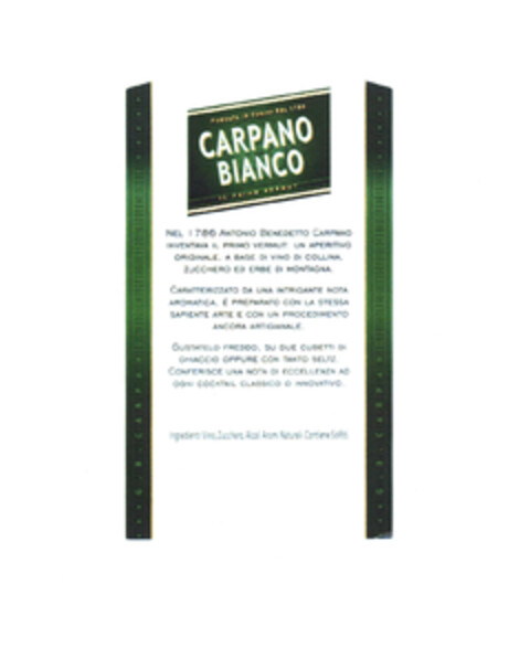 CARPANO BIANCO Logo (EUIPO, 04.07.2005)