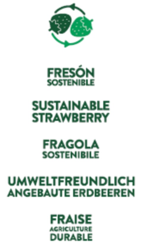 FRESON SOSTENIBLE SUSTAINABLE STRAWBERRY UNWELTFREUNDLICH ANGEBAUTE ERDBEEREN FRAISE AGRICULTURE DUR Logo (EUIPO, 12.03.2014)