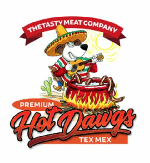 THE TASTY MEAT COMPANY PREMIUM Hot Dawgs TEX MEX Logo (EUIPO, 30.11.2017)