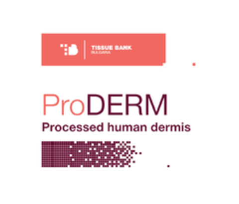 Tissue bank Bulgaria ProDerm Processed human dermis Logo (EUIPO, 10.05.2018)