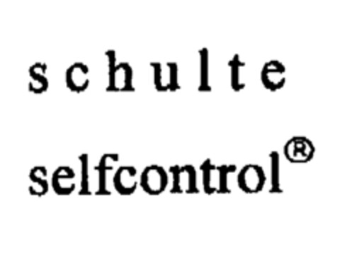 schulte selfcontrol® Logo (EUIPO, 29.04.1997)