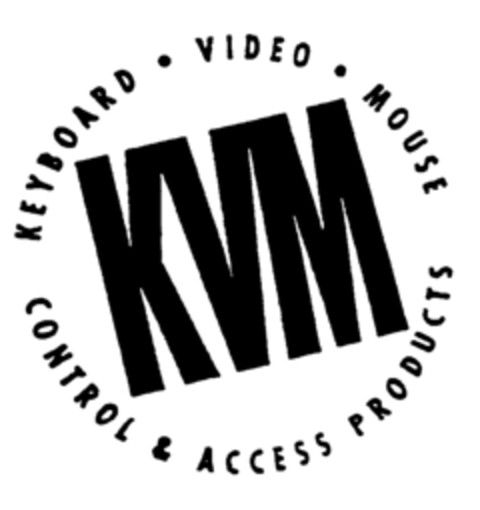 KVM KEYBOARD VIDEO MOUSE CONTROL & ACCESS PRODUCTS Logo (EUIPO, 11/23/1999)