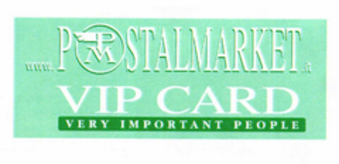 www. POSTALMARKET. it VIP CARD VERY IMPORTANT PEOPLE Logo (EUIPO, 23.05.2001)