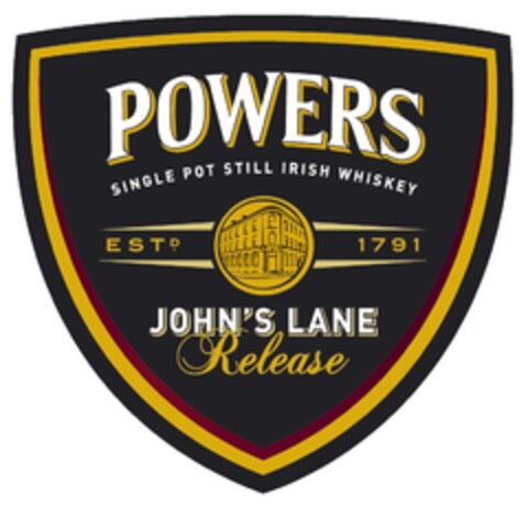 Powers, Single Pot Still Irish Whiskey, Estd 1791, John's Lane Release Logo (EUIPO, 13.04.2011)