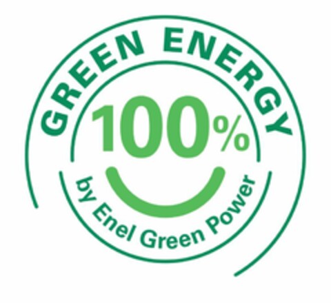 GREEN ENERGY 100 % BY ENEL GREEN POWER Logo (EUIPO, 25.06.2019)